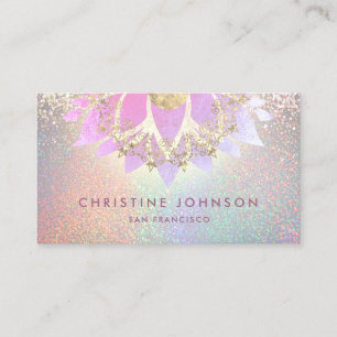 Carte De Visite design d'effet violet et faux or