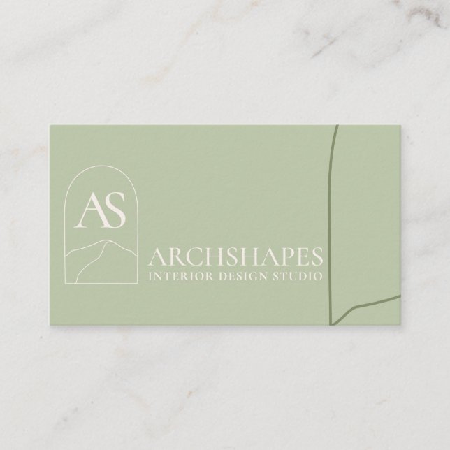 Carte De Visite Design d'intérieur de géométrie d'architecture ver (Devant)