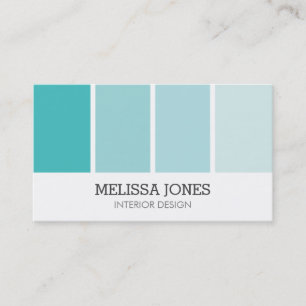 Carte De Visite Design d'intérieur de peinture Turquoise Paint Ch