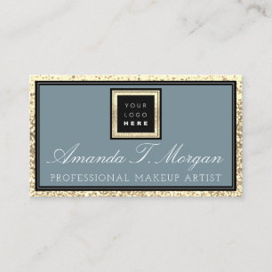 Carte De Visite Design d'intérieur Evénementiel Logo Gold Smoky Bl