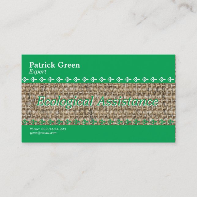 Carte De Visite Design écologique (Devant)