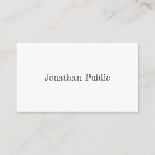 Carte De Visite Design élégant Classique Nostalgique look Plain te