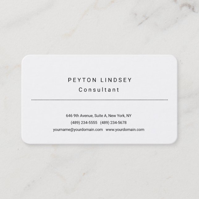 Carte De Visite Design élégant classique professionnel (Devant)