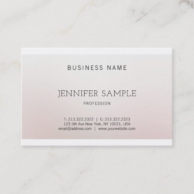 Carte De Visite Design élégant Couleur créative Harmonie Luxe (Devant)