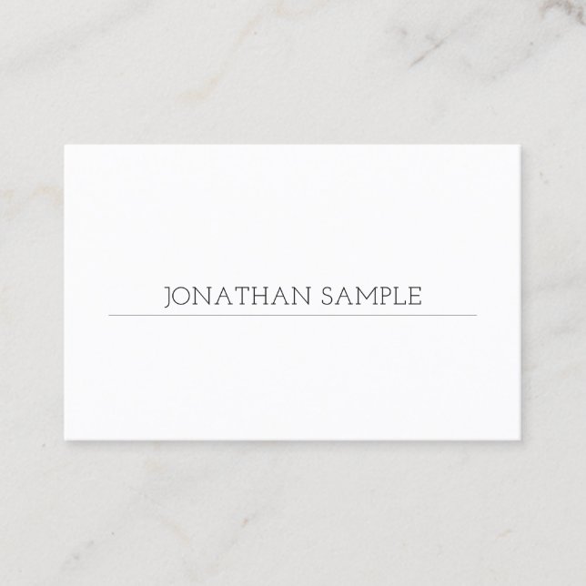 Carte De Visite Design élégant Design élégant Moderne tendance Pla (Devant)