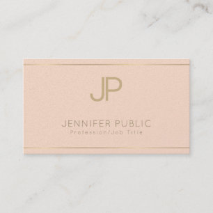 Carte De Visite Design élégant Elite Plain Luxe Monogramme tendanc