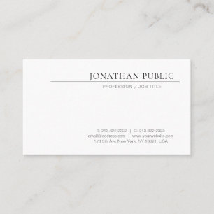 Carte De Visite Design élégant et créatif Nettoyant Blanc tendance