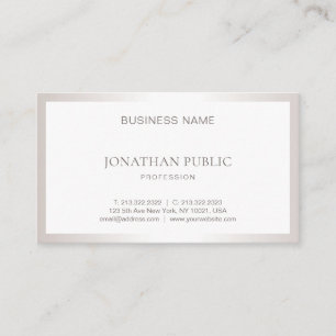 Carte De Visite Design élégant et élégant et élégant, Silver Profe