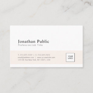 Carte De Visite Design élégant et moderne blanc élégant Ajouter vo