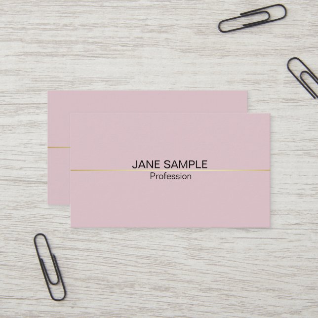 Carte De Visite Design élégant et moderne simple et professionnel (Devant/Arrière en situation)