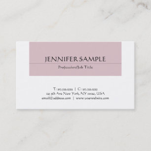 Carte De Visite Design élégant et professionnel Moderne Luxe Plain