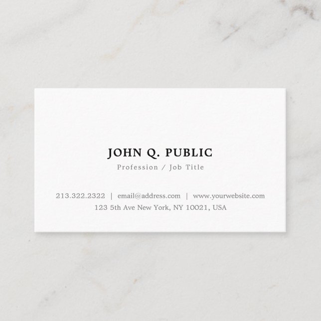 Carte De Visite Design élégant et tendance Simple moderne minimali (Devant)