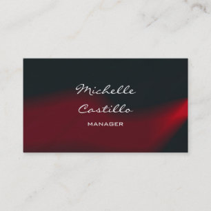 Carte De Visite Design élégant moderne Black Red Waves Design prof