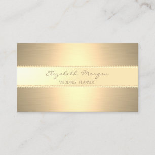 Carte De Visite Design élégant moderne, Faux Gold, Grandes, Perles