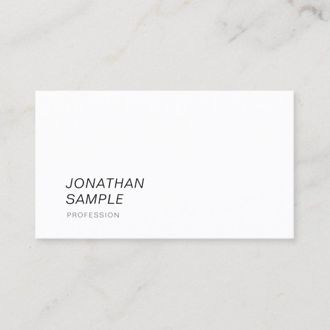 Carte De Visite Design élégant moderne Modèle professionnel simple (Devant)