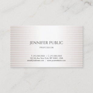 Carte De Visite Design élégant Moderne Plaine Glamour Faux Argent