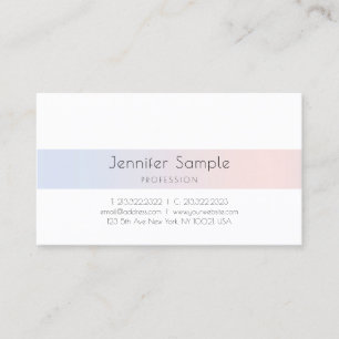 Carte De Visite Design élégant moderne Professionnel Simple Plain