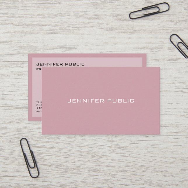 Carte De Visite Design élégant moderne professionnel tendance (Devant/Arrière en situation)