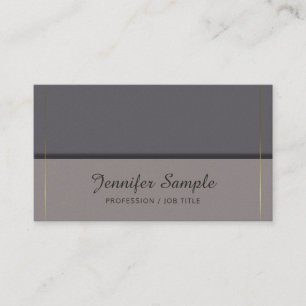 Carte De Visite Design élégant moderne tendance Brown Gold Luxury
