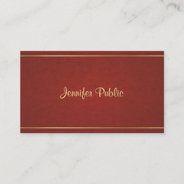 Carte De Visite Design élégant professionnel Perle finie de luxe (Devant)