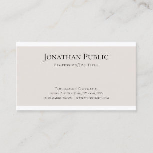 Carte De Visite Design élégant Simple Design Professionnel Plat Mo