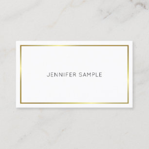 Carte De Visite Design élégant simple et tendance Gold Plain Luxe