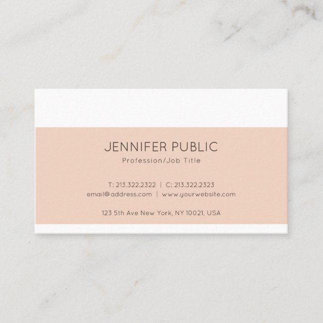 Carte De Visite Design élégant tendance Moderne Simple Luxe simple (Devant)