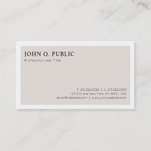 Carte De Visite Design élégant tendance Plain moderne minimaliste 