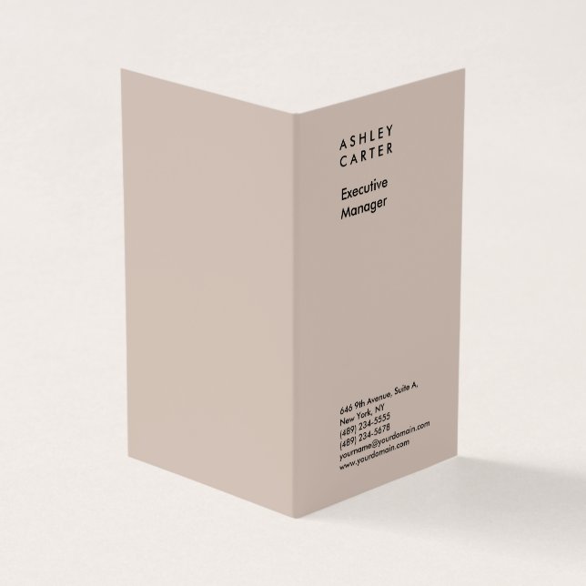 Carte De Visite Design épuré élégant professionnel moderne (Extérieur)