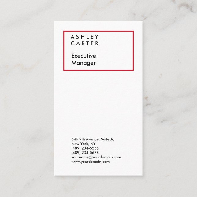 Carte De Visite Design épuré élégant professionnel moderne (Devant)