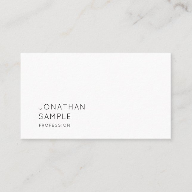Carte De Visite Design épuré minimaliste moderne Simple Chic simpl (Devant)