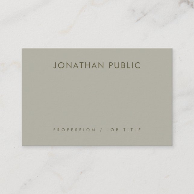 Carte De Visite Design esthétique épuré élégant Modèle moderne Top (Devant)
