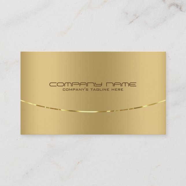 Carte De Visite Design Faux Gold Impression Acier Inoxydable (Devant)