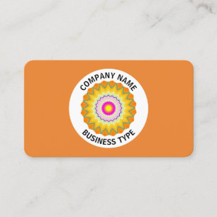 Carte De Visite Design géométrique 260614(02) - Orange #EA8430