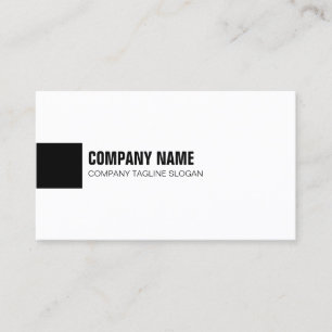 Carte De Visite Design géométrique simple en noir et blanc