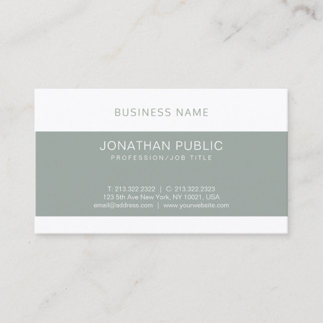 Carte De Visite Design graphique élégant élégant tendance luxe (Devant)