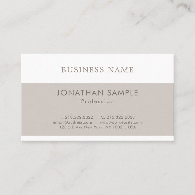 Carte De Visite Design graphique élégant et professionnel Moderne (Devant)
