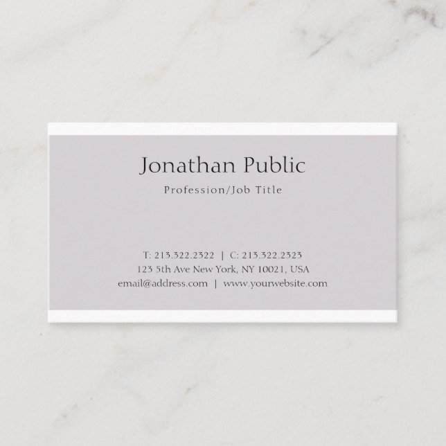 Carte De Visite Design graphique épuré et créatif Design moderne m (Devant)