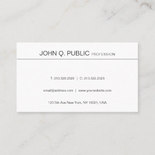 Carte De Visite Design graphique moderne minimaliste propre