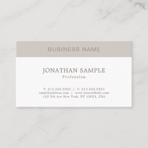 Carte De Visite Design graphique simple élégant Moderne Plaine ten