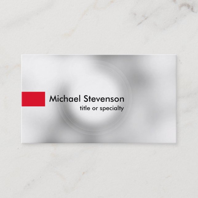 Carte De Visite Design gris clair rouge moderne Consultant unique (Devant)