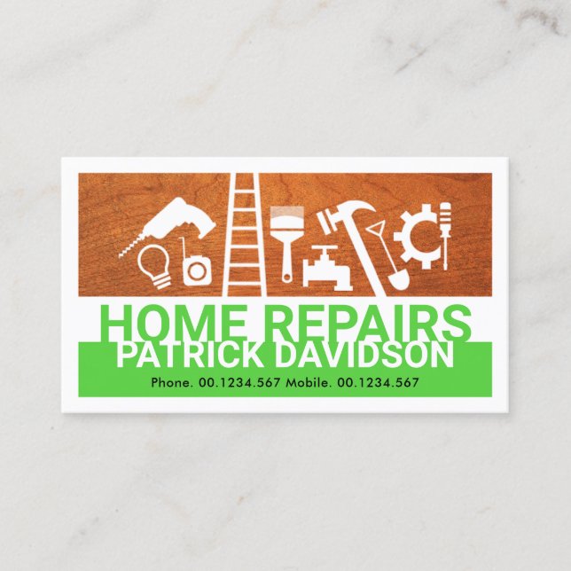 Carte De Visite Design Handyman Signalisation Master Builder (Devant)