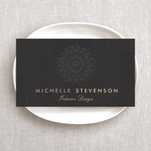 Carte De Visite Design Intérieur Élégant Style Motif Embossé