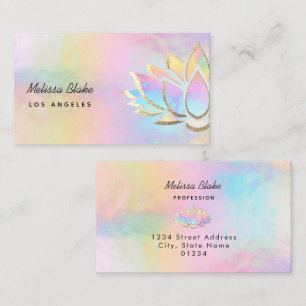 Carte De Visite design lotus pastel