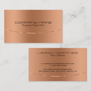 Carte De Visite Design métal moderne Rold-Gold en acier inoxydable