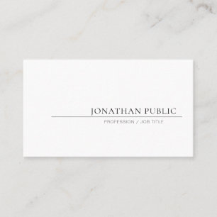 Carte De Visite Design minimaliste créatif Élégant sobre tendance