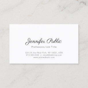 Carte De Visite Design minimaliste créatif Moderne Plaine tendance