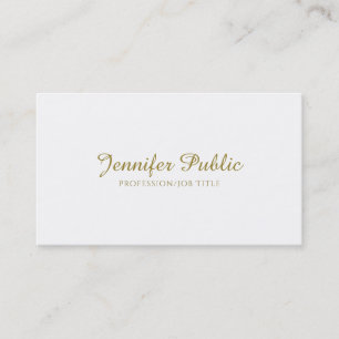Carte De Visite Design minimaliste de script or manuscrit tendance