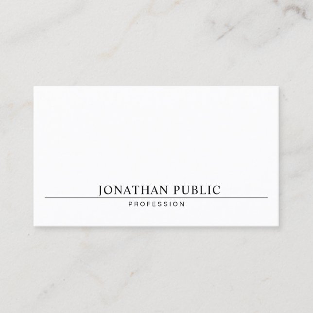 Carte De Visite Design minimaliste élégant et professionnel modern (Devant)