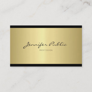 Carte De Visite Design minimaliste élégant Moderne Gold Profession